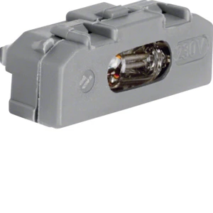 Hager berker Glimlamp glimlampelement basiselementen grijs 0.9mA 230V Oranje 160002