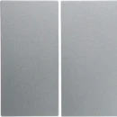 Hager berker S.1/B.3/B.7 bedieningselement aan / uit tweedelige wip aluminium RAL 9006 16231404