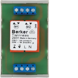 Hager berker Scheidingsrelais DIN-rail 3A 50 - 60Hz 2931