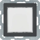 Hager berker Q.1/Q.3/Q.7 module lichtsignaaleenheid rood/groen LED Basiselement met centrale afdekplaat 230V inbouw antraciet IP20 29526086