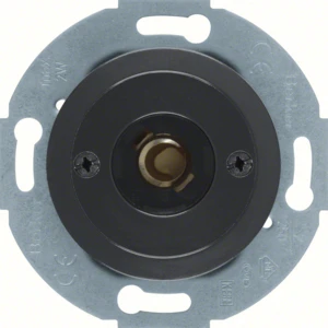 Hager berker 1930/GLAS Drukknopdrukker + lichtsignaal Basiselement met centrale afdekplaat 250V inbouw zwart IP20 510401