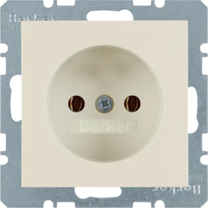 Hager S.1/B.3/B.7 Wandcontactdoos inbouw 16A 250V Glanzend wit RAL 1013 IP20 6167038982
