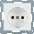 Hager S.1/B.3/B.7 Wandcontactdoos inbouw 16A 250V Glanzend wit RAL 9010 IP20 6167038989