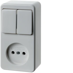 Hager berker OPBOUWSERIE serieschakelaar met wcd zonder aardcontact opbouw wit IP20 61673549