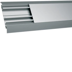 Hager Vloerkanaal 2 kanalen 2000x125mm aluminium Aluminium RAL 9006 AKA181250ELN
