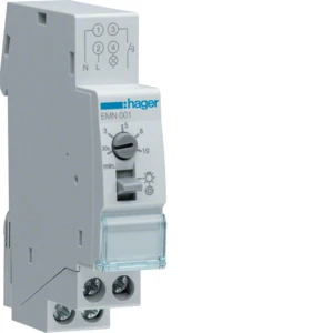 Hager EMM Trappenhuisschakelaar basis din-rail 230V 16AC 3- en 4-draads schakeling 50 - 60Hz EMN001