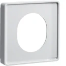 Hager afdekraam inbouwdoos wandgoot CEE enkelvoudig 80mm Kunststof wit RAL 9016 Halogeenvrij G33749016