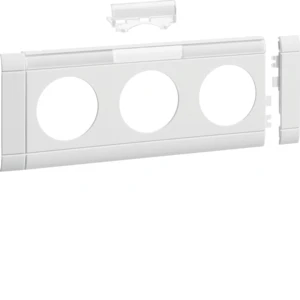 Hager Tehalit Ecoline afdekraam met tekstveld wcd wandgoot Kanaalcontactdoos 3-voudig 3-voudig 80mm Kunststof wit RAL 9010 Halogeenvrij GB080319010