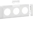 Hager Tehalit Ecoline afdekraam met tekstveld wcd wandgoot Kanaalcontactdoos 3-voudig 3-voudig 80mm Kunststof wit RAL 9016 Halogeenvrij GB080319016