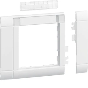 Hager Tehalit Ecoline Afdekraam universeel halogeenvrij Apparaten met centraalplaat enkelvoudig 80mm Kunststof wit RAL 9010 Halogeenvrij GR0802A9010
