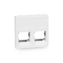 OCS Data & Multimedia uitsparing inzetplaatje m45 - rj45 Modular-Jack Modulair element voor schakelmateriaal 2 connectoren Zonder label wit 16.70.011