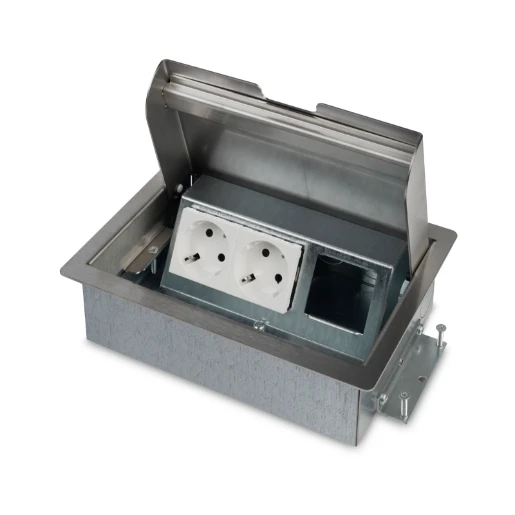 OCS Servicebox® 3.0 2x 230V RA+1x leeg RVS deksel