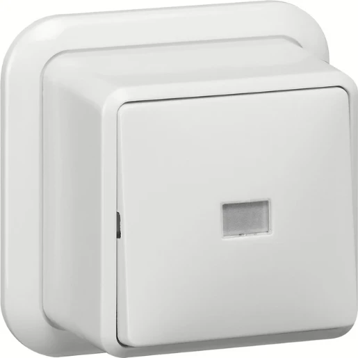 Gira wipdrukcontact wisseldrukcontact tl + k/p opbouw Wip Glanzend wit RAL 9010 015611