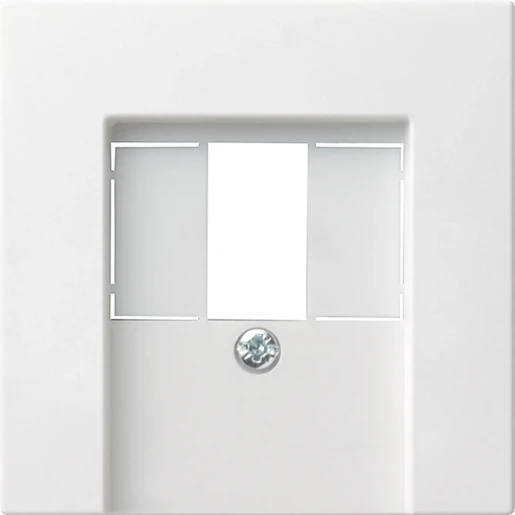 Gira System 55 afdekking usb TAE Centraalplaat Zonder label wit 027603