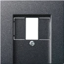 Gira System 55 Afdekking USB TAE Centraalplaat Zonder label antraciet 027628