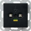 Gira System 55 Potentiaalvereffeningscontactdoos inbouw Mat zwart 0405005