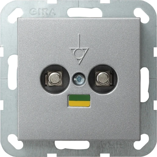Gira System 55 Potentiaalvereffeningscontactdoos inbouw aluminium 040526