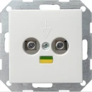 Gira System 55 Potentiaalvereffeningscontactdoos inbouw Glanzend wit 040503