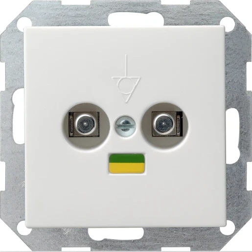 Gira System 55 Potentiaalvereffeningscontactdoos inbouw Glanzend wit 040503