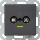 Gira System 55 Potentiaalvereffeningscontactdoos inbouw antraciet 040528