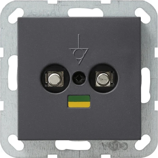 Gira System 55 Potentiaalvereffeningscontactdoos inbouw antraciet 040528