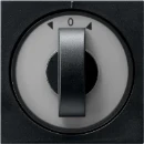 Gira System 55 Afdekking draaiknop tijdschakelaar knevelgreep zwart 0666005