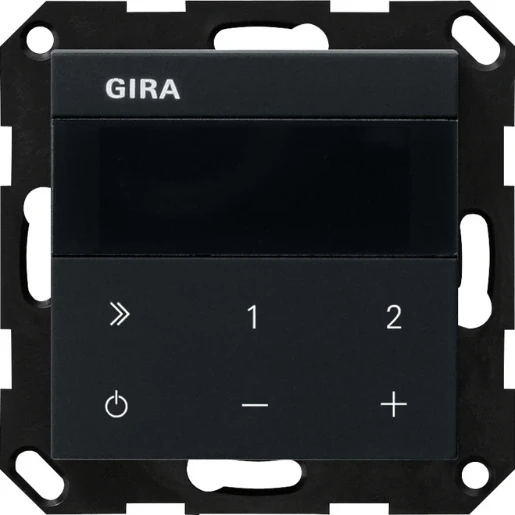 Gira System 55 inbouwradio ip inbouw zwart 2320005