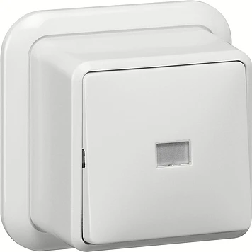 Gira wipdrukcontact wisseldrukcontact tl + k/p opbouw Wip Glanzend wit RAL 9010 015611