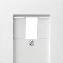 Gira System 55 afdekking usb TAE Centraalplaat Zonder label wit 027603