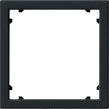 Gira System 55 Adapterraam vierkant zwart 0283005