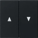 Gira System 55 Bedieningselement tweedelige wip zwart 0294005