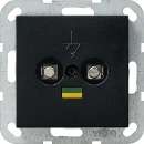 Gira System 55 Potentiaalvereffeningscontactdoos inbouw Mat zwart 0405005