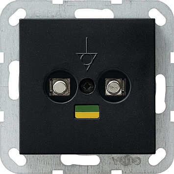 Gira System 55 Potentiaalvereffeningscontactdoos inbouw Mat zwart 0405005