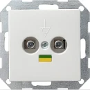 Gira System 55 Potentiaalvereffeningscontactdoos inbouw Glanzend wit 040503