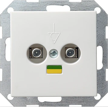 Gira System 55 Potentiaalvereffeningscontactdoos inbouw Glanzend wit 040503