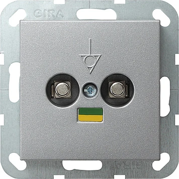 Gira System 55 Potentiaalvereffeningscontactdoos inbouw aluminium 040526