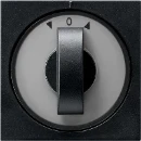Gira System 55 Afdekking draaiknop tijdschakelaar knevelgreep zwart 0666005