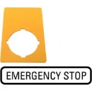 Eaton Schild nood-uit geel hxb=50x33mm emergency stop