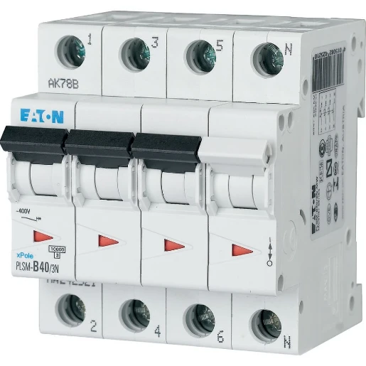 Eaton xPole Installatieautomaat (nul) B40 B karakteristiek 40A 3P+N 4TE 242521