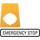 Eaton Schild nood-uit geel hxb=50x33mm emergency stop