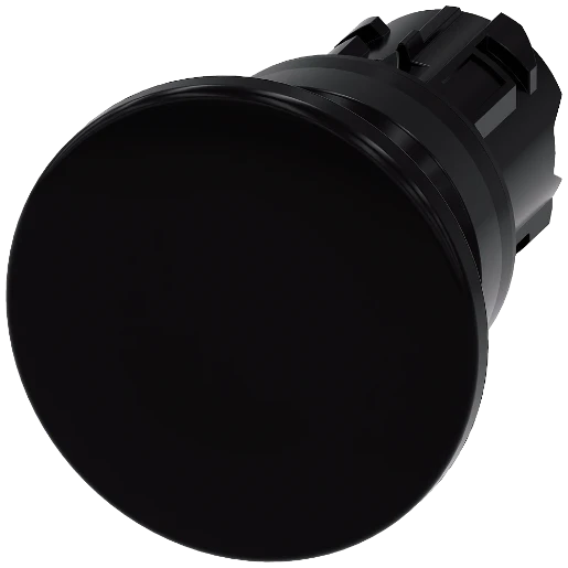 Siemens Paddestoeldrukknop 40mm terugverend zwart IP69K