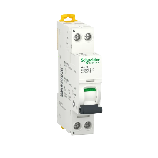 Schneider Electric Acti9 Installatieautomaat (nul) B10 B karakteristiek 10A 1P+N 1TE A9P44610
