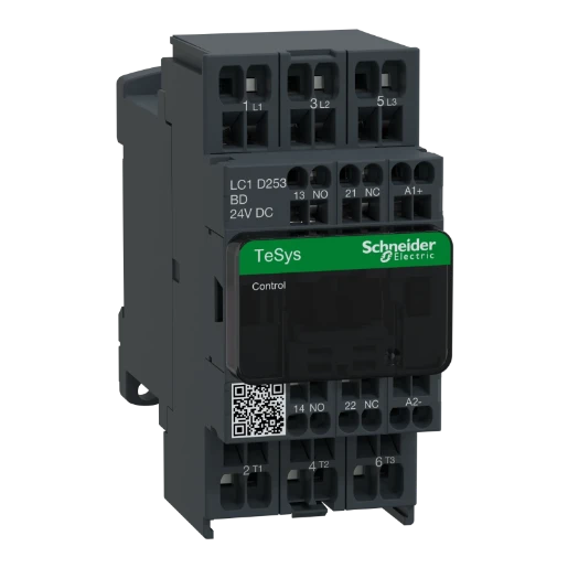 Schneider Electric Tesys Magneetschakelaar DC 11kw 25A AC3 Veerklemaansluiting 3cont