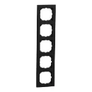 Merten Systeem M Pure afdekraam gerecycled kunststof Systeem M 5-voudig Horizontaal en verticaal Zwart RAL 9005 IP20 MEG4050-3603