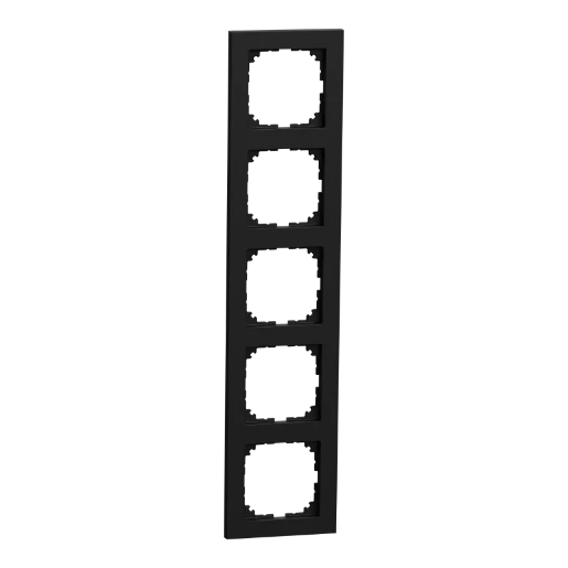 Merten Systeem M Pure afdekraam gerecycled kunststof Systeem M 5-voudig Horizontaal en verticaal Zwart RAL 9005 IP20 MEG4050-3603