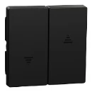 Merten Rolluikschakelaar ocean plastic systeem M tweedelige wip zwart RAL 9005 MEG3855-0403