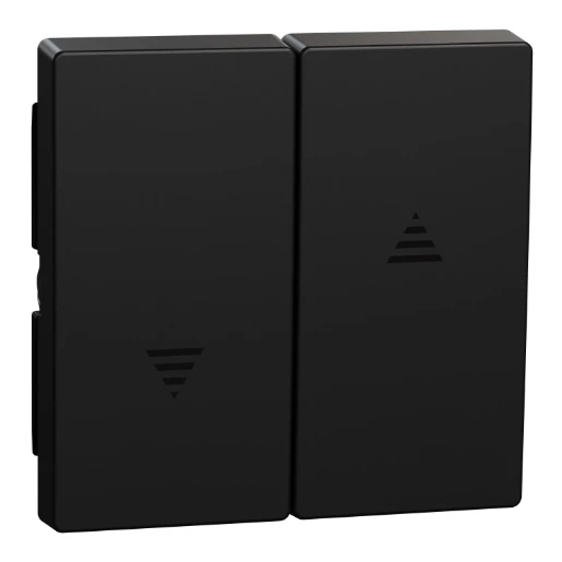 Merten Rolluikschakelaar ocean plastic systeem M tweedelige wip zwart RAL 9005 MEG3855-0403