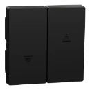 Merten Rolluikschakelaar ocean plastic systeem M tweedelige wip zwart RAL 9005 MEG3855-0403