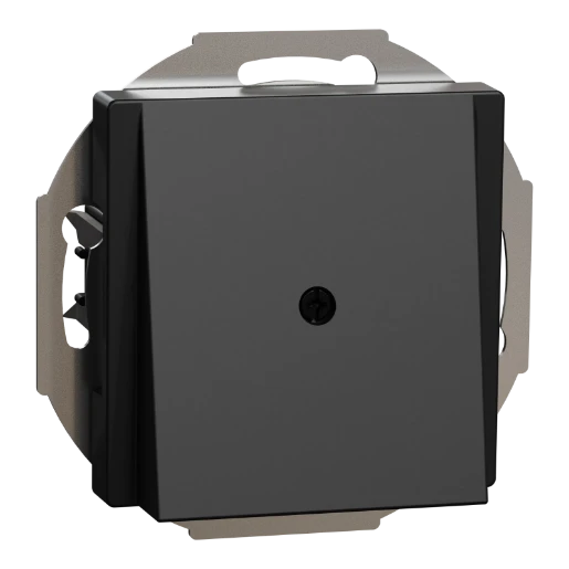 Merten Kabeluitgang gerecycled Systeem M Leidinguitvoer Basiselement met centrale afdekplaat Zonder label zwart MEG4071-0403