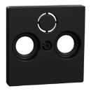 Merten Centraalplaat voor antennecontactdoos 2/3 gaten gerecycled Systeem M Satelliet Centraalplaat 3 connectoren Zonder label zwart MEG4123-0403